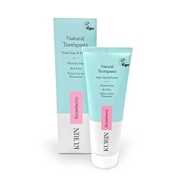 Image of Kurin Natural kids Fluoride Free Strawberry Toothpaste 75ml