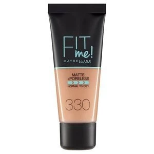 image of Maybelline Fit Me Matte and Poreless Foundation Toffee 30ml Nude