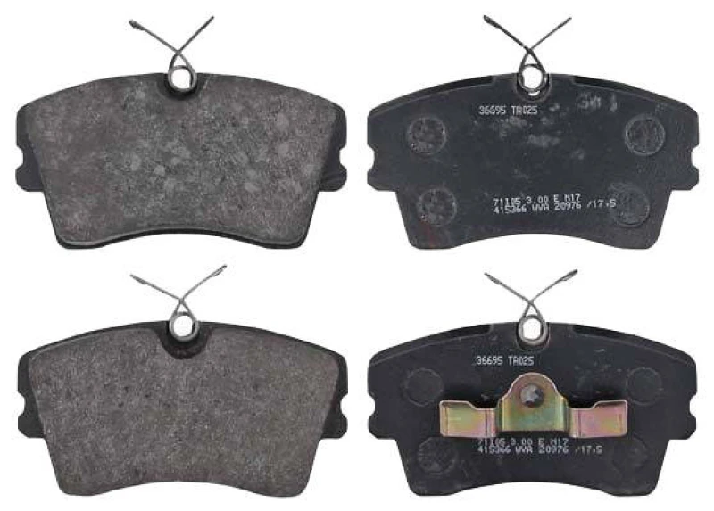 Image of A.B.S. 36695 Brake pad set without integrated wear sensor Brake Pad Set,disc brake (402)