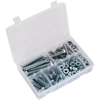 image of Sealey High Tensile Set Screw, Nut and Washer Assortment M10 Pack of 150