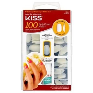 Image of Kiss 100 Nail Active Oval Clear