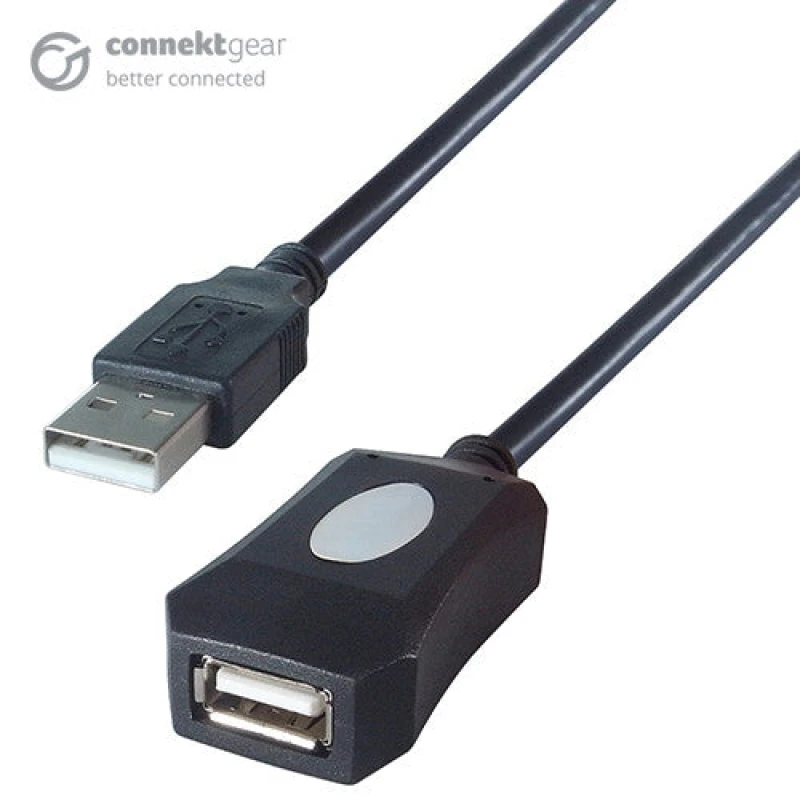 Image of CONNEkT Gear connektgear 15m USB 2 Active Extension Cable A Male to A Female - High Speed 26-2931