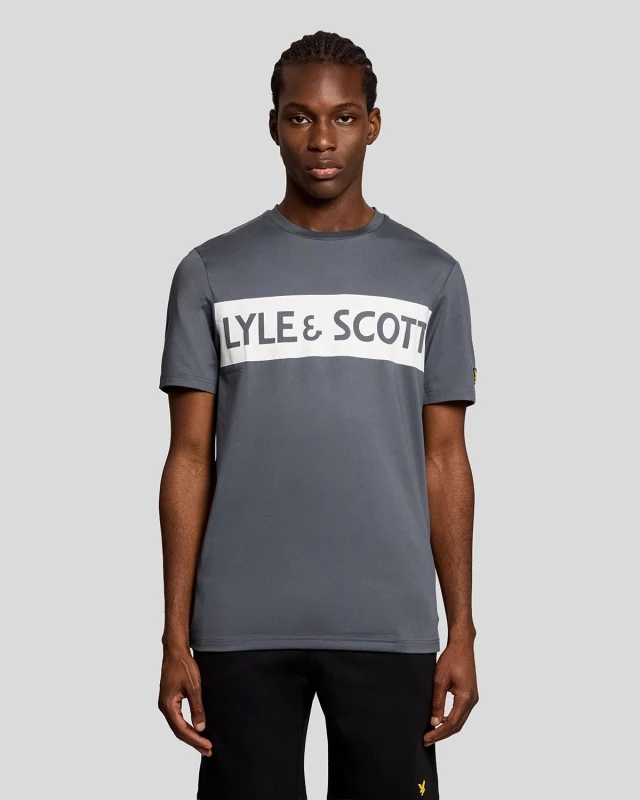 Image of Lyle & Scott Mens Sports Chest Logo T-Shirt in Grey