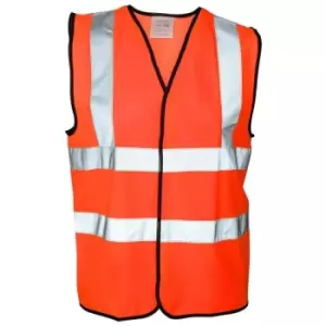 image of Absolute Apparel Mens Hi Vis Waistcoat (Pack of 2) (M) (Orange) - Orange