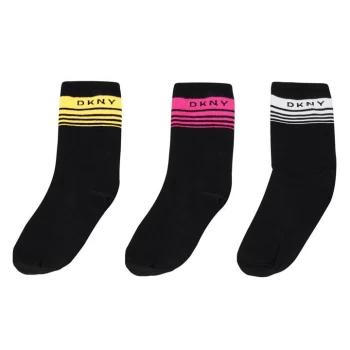 image of DKNY 3 Pack Socks - Black