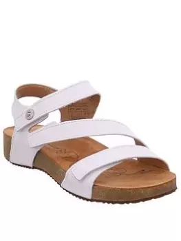 Image of Josef Seibel Tonga 25 Flat Sandals - White, Size 7, Women
