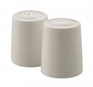 image of Belleek Living Ripple Salt and Pepper Set