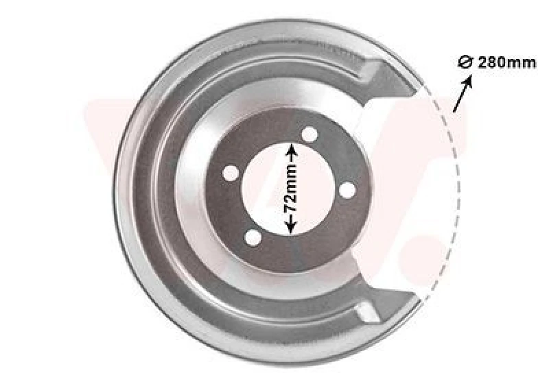 Image of VAN WEZEL Brake disc backing plate VAN WEZEL 5406374