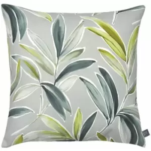 Image of Prestigious Textiles - Ventura Tropical Leaves Print Cushion Cover, Chartreuse, 43 x 43 Cm