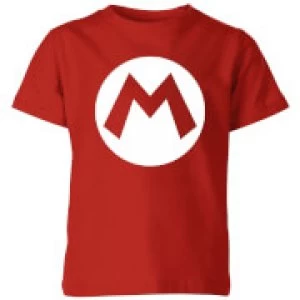 Image of Nintendo Super Mario Logo Kid's T-Shirt - Red - 11-12 Years