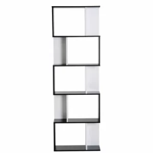 image of Coleman 5-tier Room Divider Bookcase, Black