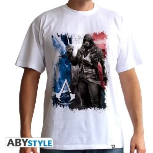 image of Assassins Creed - Ac5 - Flag Mens X-Small T-Shirt - White