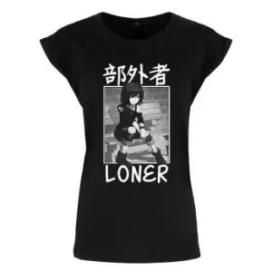 Image of Tokyo Spirit Womens/Ladies Loner T-Shirt (M) (Black)
