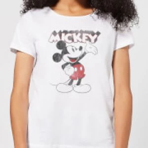 Disney Mickey Mouse Presents Womens T-Shirt - White - 5XL