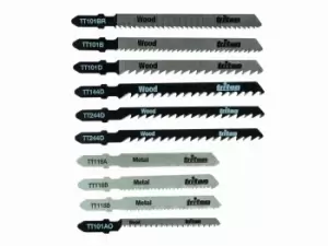 Image of Triton 959528 Jigsaw Blade Set 10pce Wood / Metal