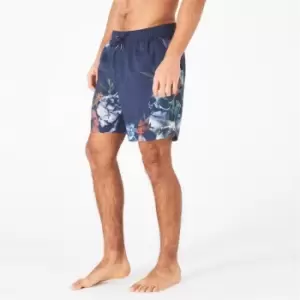 Image of Firetrap AOP Swim Shorts Mens - Brown