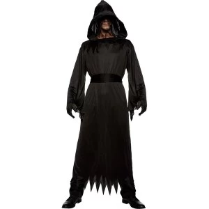 image of Amscan Mens Halloween Grim Reaper Costume (Black)