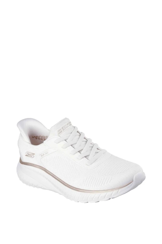Image of Skechers Womens BOBS Sport Squad Chaos Shoe in White Size: 7 White Female 7