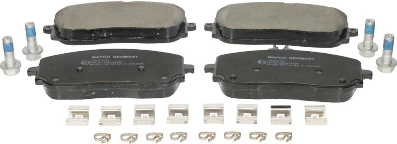Image of MAPCO 106007HPS Brake pad set Front Axle, excl. wear warning contact, with accessories, with brake caliper screws Brake Pad Set,disc brake (402)