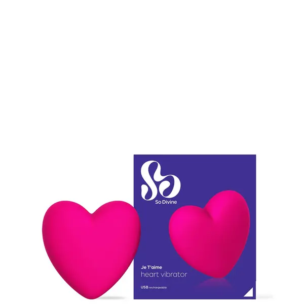 image of So Divine Je t'aime Heart Vibrator Pink