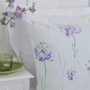 image of Floral Kendall Duvet Cover Set Bedding Lilac Super King 144TC - Purple - Charlotte Thomas