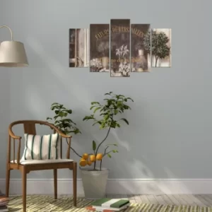 Image of 5PMX-039 Multicolor Decorative MDF Painting (5 Pieces)