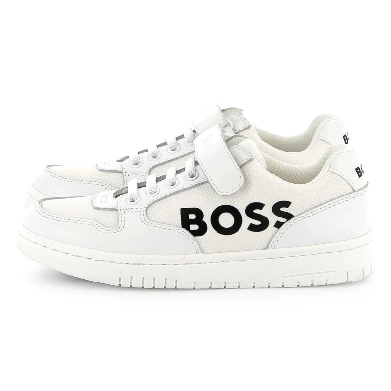 Image of Boss Kids Logo Contrast Low-Top Trainers White 10P male 5 (38)