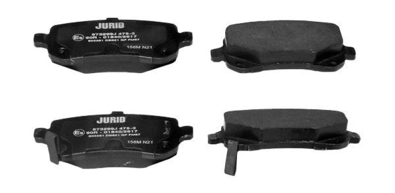 Image of JURID 573299J Brake pad set with acoustic wear warning, without accessories Brake Pad Set,disc brake (402)