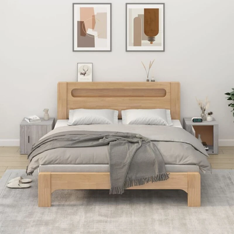 Image of Vidaxl Bedside Cabinets 2 Pcs Grey Sonoma 50X39X47 Cm, Grey 816701