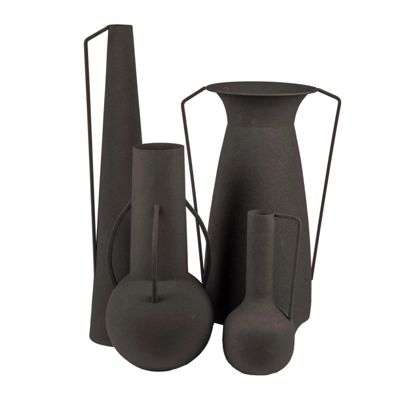 Image of Pols Potten PolsPotten Roman Vases Black unisex Set of 4