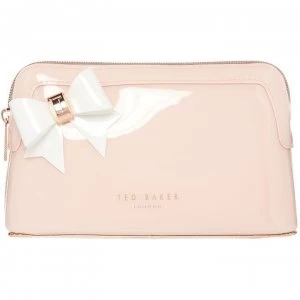 Image of Ted Baker Aubrie medium bowcos makeup bag - Light Pink