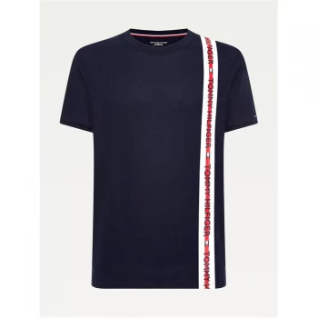 Image of Tommy Bodywear Crew Neck Short Sleeve Logo T Shirt - Desert Sky
