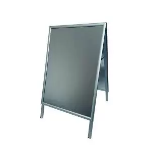 image of Deflecto A1 Pavement Display Board with Snap Frame Aluminium Silver