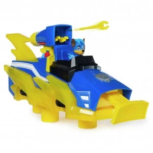 image of Mighty Pups Charged Up Chase's Deluxe Transforming Vehicle