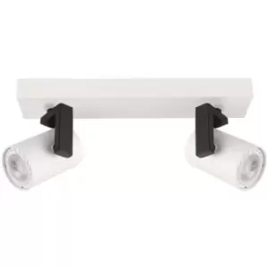 image of Italux Mola Modern 2 Light Twin Ceiling Spotlight, GU10