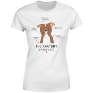 Image of The Anatomy Of Dog Love Womens T-Shirt - White - 3XL