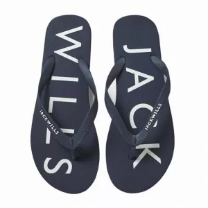 Image of Jack Wills Flip Flops - Navy Graphic