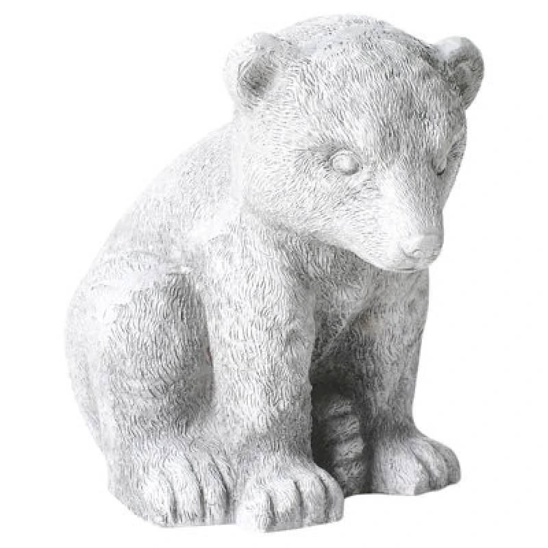 Image of Beliani Garden Figurine Bowe Bear Grey