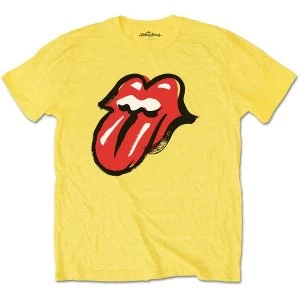 Image of The Rolling Stones - No Filter Tongue Unisex Large T-Shirt - Yellow