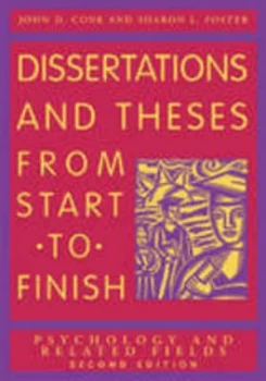 Image of Dissertations and Theses from Start to Finish by John D. Cone Paperback