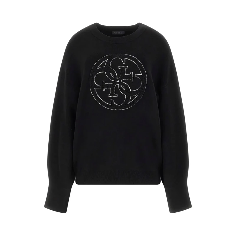 Image of Guess Womens long-sleeved sweatshirt Guess Kate 4G Noir Female S