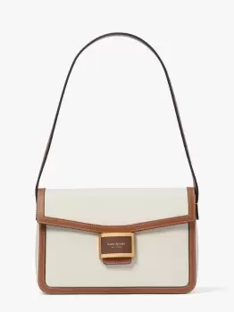 image of Kate Spade Katy Colour Blocked Medium Shoulder Bag, Halo White Multi, One Size