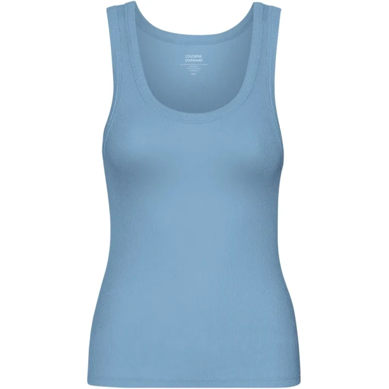 Image of Colorful Standard Womens round-neck tank top Colorful Standard Classic Organic Seaside Blue Bleu Female M