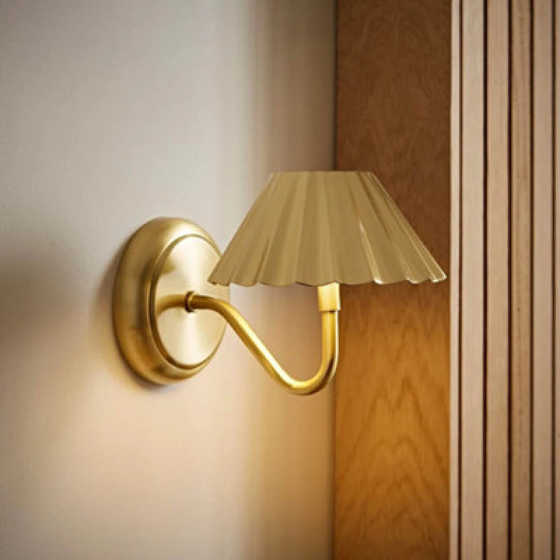 Image of Valuelights Avery Brushed Gold Portable Rechargeable Wall Light