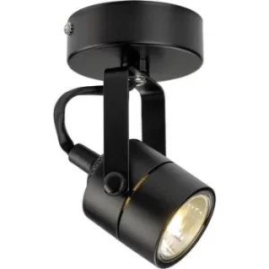 Image of SLV Spot 79 132020 Ceiling floodlight HV halogen GU10 50 W Black