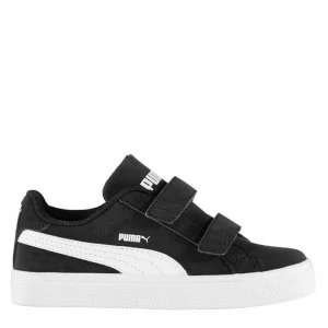 image of Puma Smash Vulc Child Boys Trainers - Black/White