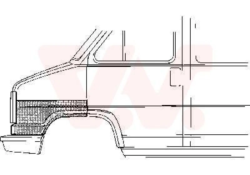 Image of VAN WEZEL Wing fender VAN WEZEL 1745160