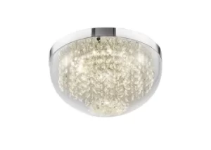 image of Harper Medium Ceiling 12W 950lm LED 4000K Polished Chrome, Crystal