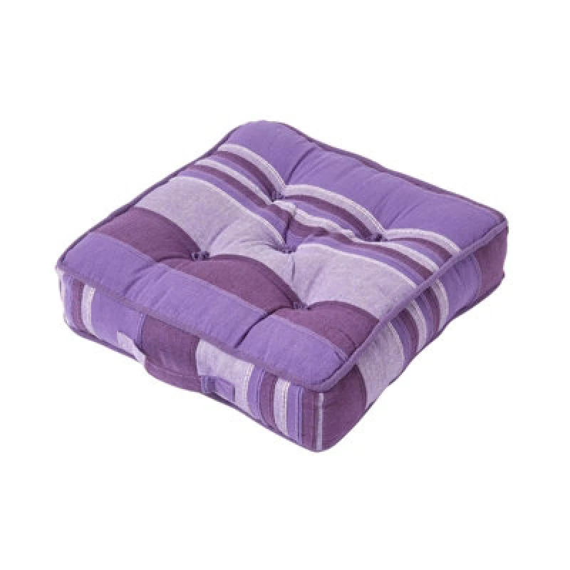 Image of Homescapes Morocco Striped Cotton Floor Cushion Mauve
