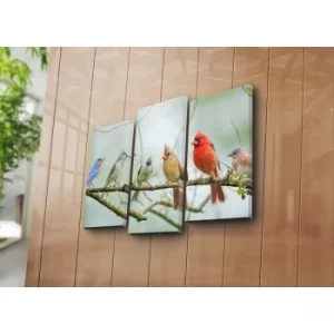 Image of 3KBPAT-29 Multicolor Decorative Canvas Painting (3 Pieces)